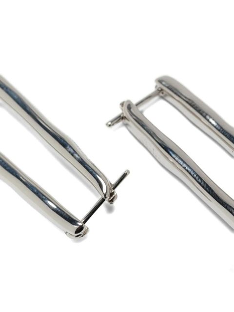 Jil Sander rectangle-link earrings - Silver
