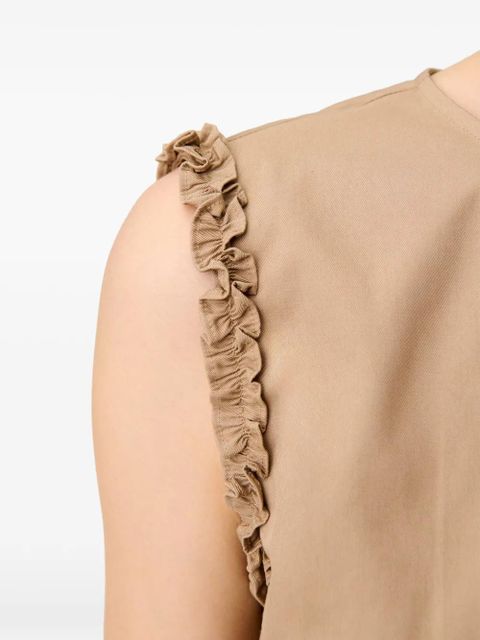 Claudie Pierlot ruffled-trim top - Neutrals