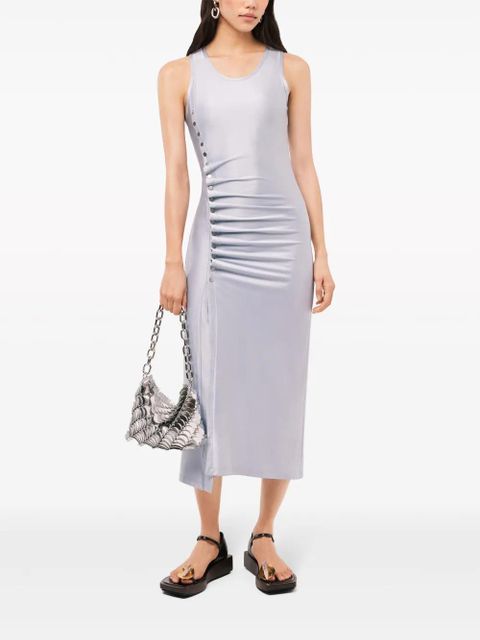 Rabanne stud-detailed sleeveless midi dress - Blue