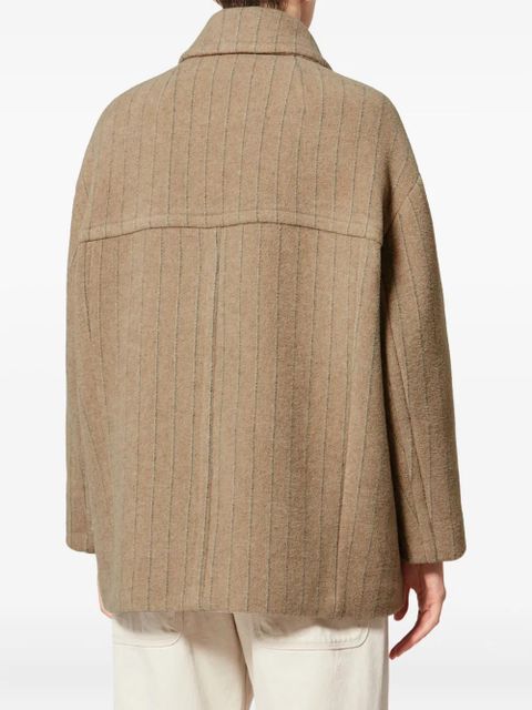 ISABEL MARANT pinstripe double-breasted fiby coat - Neutrals
