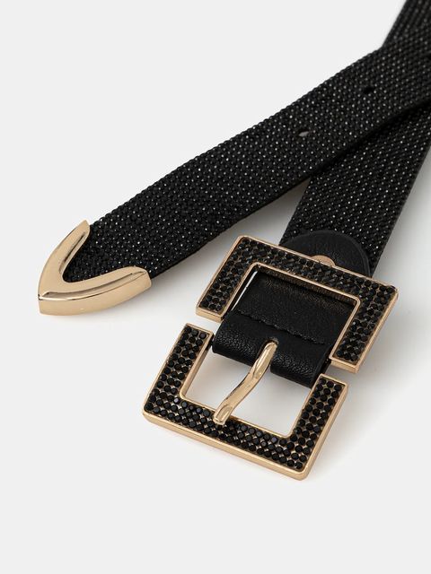 Morgan pasek damski kolor czarny - zdjęcie produktu nr 2