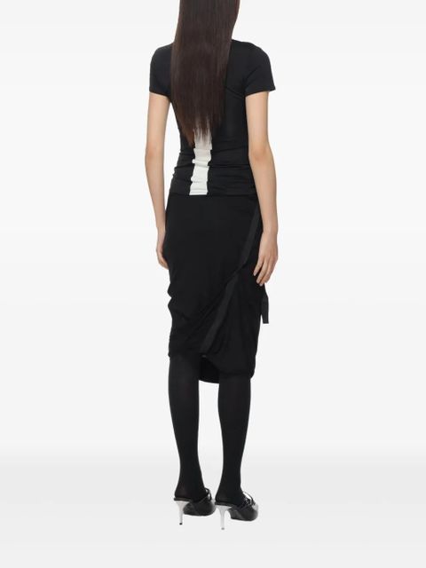 Jean Paul Gaultier chevron-print maxi dress - Black