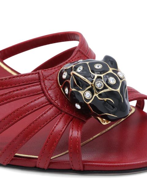 Valentino Garavani Pas De Chat embellished strap heeled sandals - Red