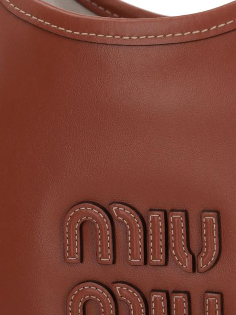Miu Miu logo-patch tote bag - Brown - zdjęcie produktu nr 2