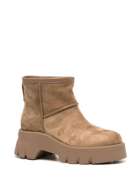 Gianvito Rossi shearling-lined suede boots - Brown - zdjęcie produktu nr 2