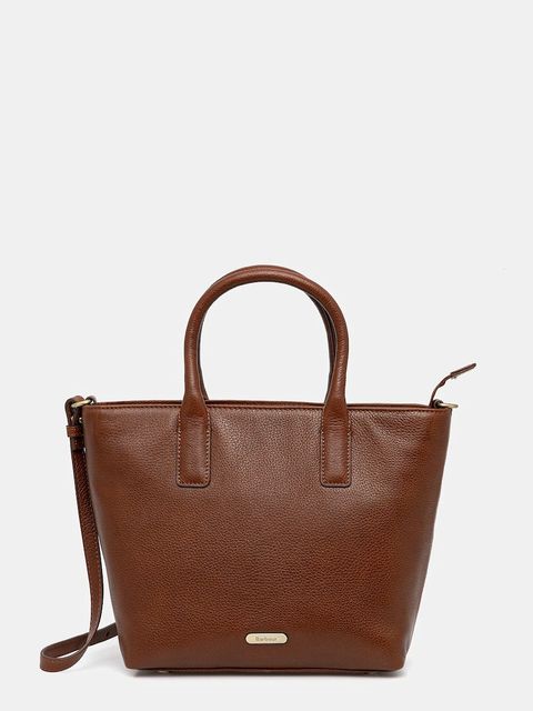 Barbour torebka skórzana kolor brązowy LBA0489 - zdjęcie produktu nr 1