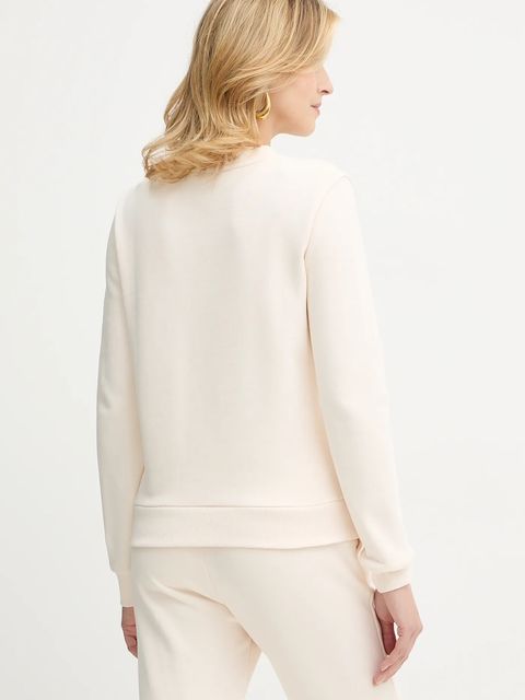 Armani Exchange bluza bawełniana damska kolor beżowy gładka XW000985 AF14284