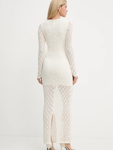 Guess sukienka ALBA kolor beżowy maxi prosta W5YK85 Z0010