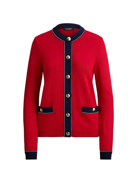 Lauren Ralph Lauren button round-neck cardigan - Red - zdjęcie produktu nr 1