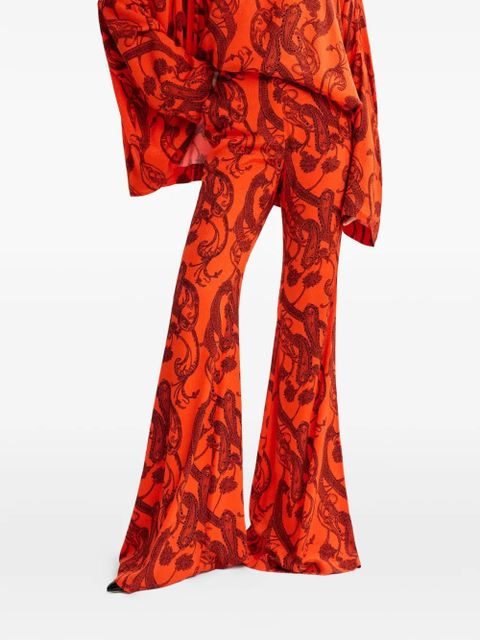 Essentiel Antwerp paisley flared trousers - Orange