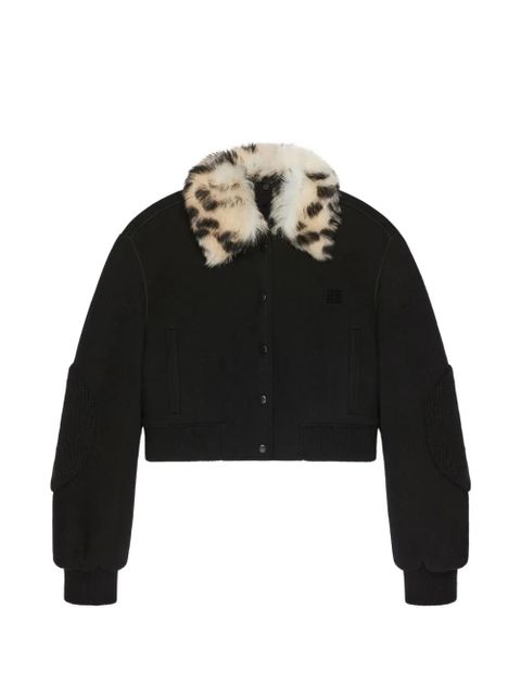 Givenchy 4G-logo faux-fur collar cropped jacket - Black - zdjęcie produktu nr 1