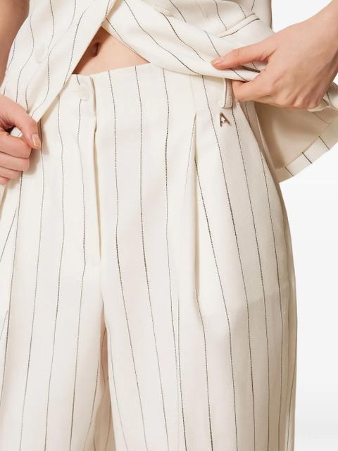 TWINSET pinstripe palazzo trousers - White