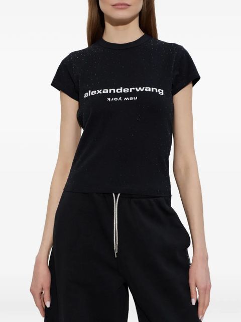 Alexander Wang rhinestone-embellished T-shirt - Black