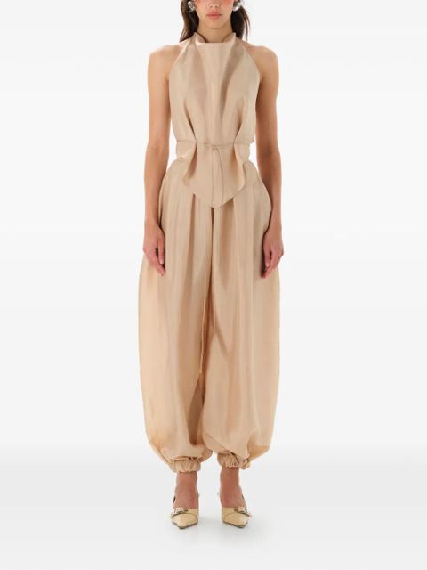 MANURÍ halterneck tie-fastening top - Neutrals - zdjęcie produktu nr 2