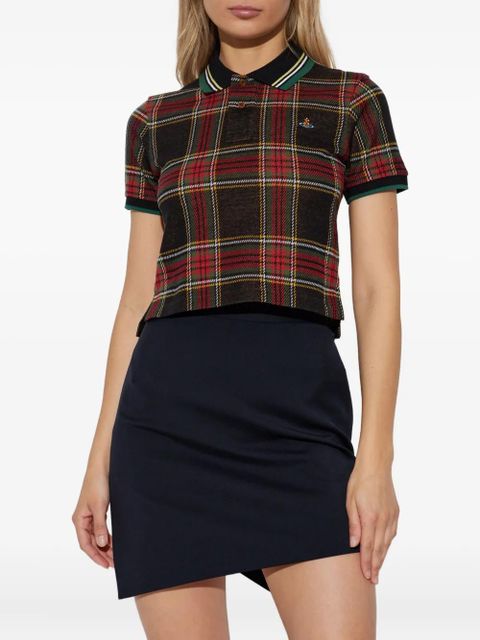 Vivienne Westwood plaid short-sleeve polo shirt - Red
