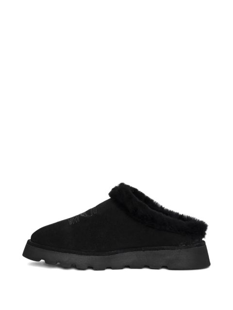 Zadig&Voltaire embroidered shearling mules - Black