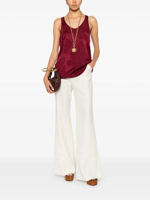 Chloé floral-jacquard tank top - Red - zdjęcie produktu nr 2