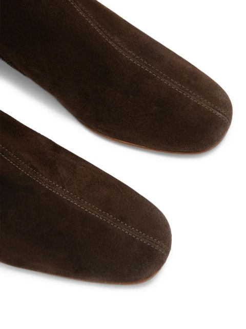 BY FAR Sofia Ristretto square-toe seam-detail boots - Brown