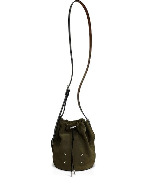 Maison Margiela drawstring leather bucket bag - Green - zdjęcie produktu nr 1