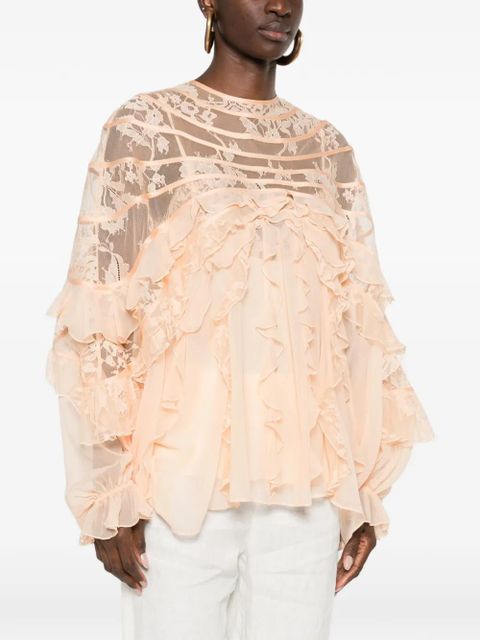 ZIMMERMANN Rebellion Splice Billow blouse - Neutrals