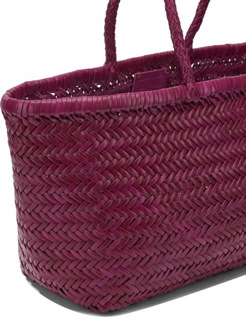 DRAGON DIFFUSION Triple Jump woven-leather shoulder bag - Purple