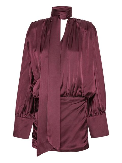 ROTATE BIRGER CHRISTENSEN v-neck mini dress - Red - zdjęcie produktu nr 1