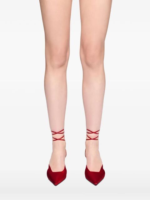 The Attico lace-up slingback pumps - Red