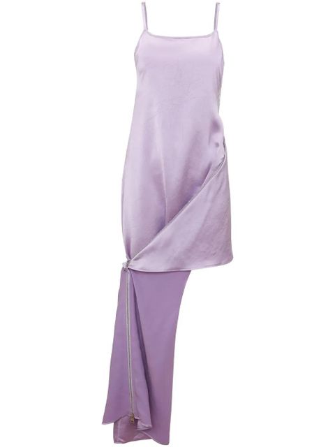JW Anderson crease-effect ankle-length dress - Purple - zdjęcie produktu nr 1
