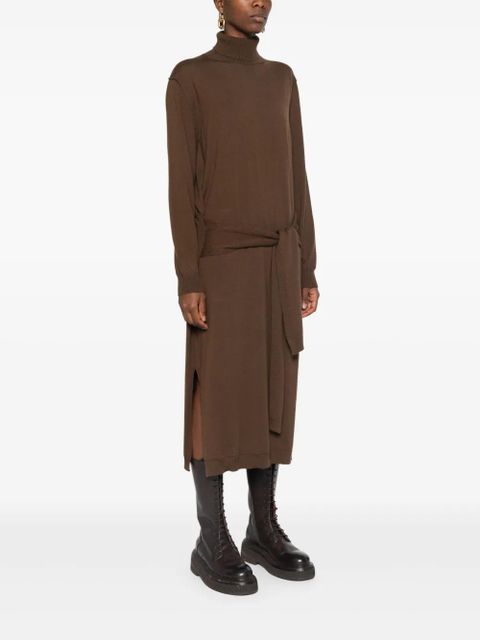 LEMAIRE trompe l’œil midi dress - Brown - zdjęcie produktu nr 2
