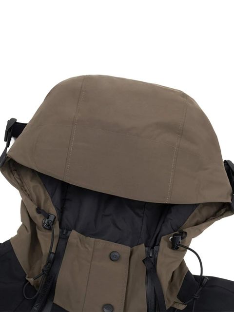 The North Face panelled-design hooded cape coat - Brown