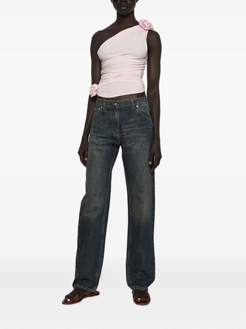 Magda Butrym rose-embellished one-shoulder top - Pink - zdjęcie produktu nr 2