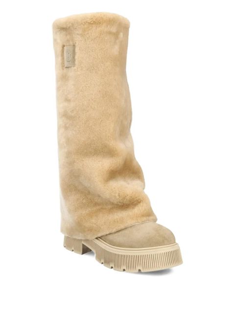 BOGNER shearling logo-detail boots - Neutrals