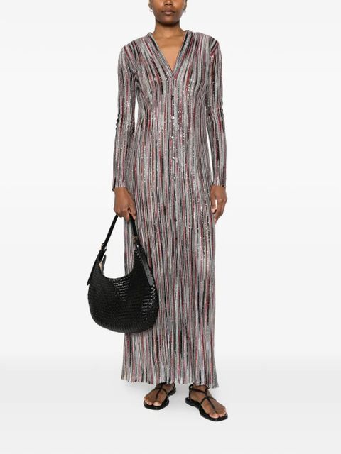 Missoni striped V-neck cardigan - Grey - zdjęcie produktu nr 2