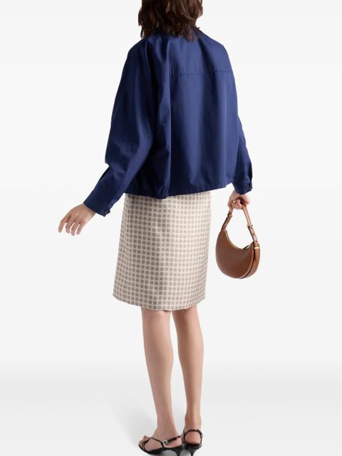 Prada logo-print bomber jacket - Blue