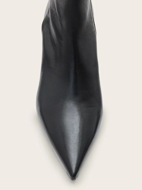 AllSaints botki skórzane Vivian Boot damskie kolor czarny na szpilce W008FD