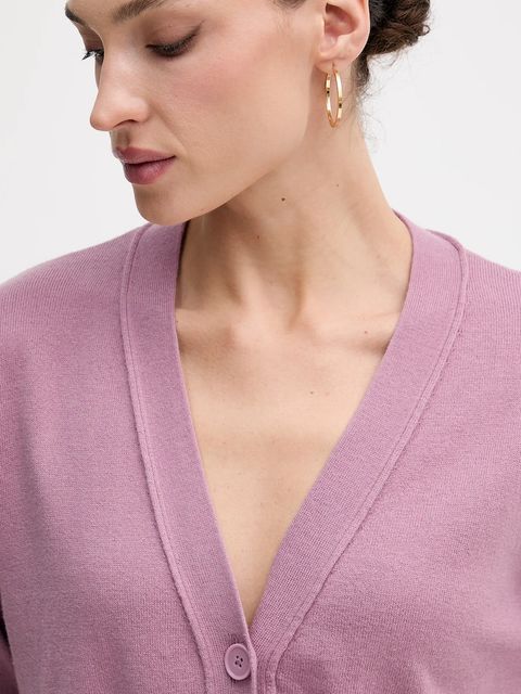 Sisley kardigan z domieszką wełny damski kolor różowy lekki 1KHTM602P