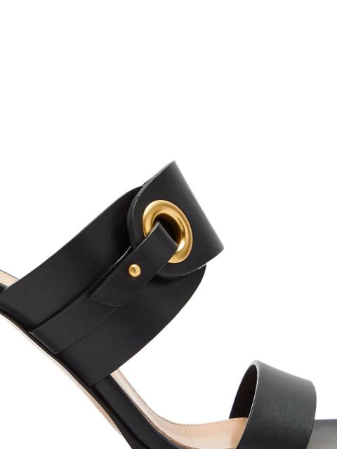 Gianvito Rossi block-heel leather sandals - Black - zdjęcie produktu nr 2