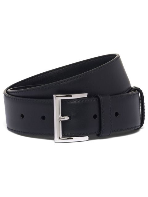 Prada triangle-logo leather belt - Black - zdjęcie produktu nr 1