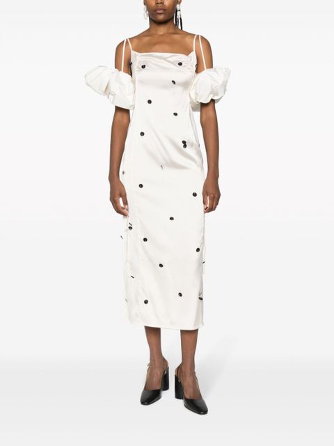 Jacquemus Chouchou polka-dot midi dress - White - zdjęcie produktu nr 2