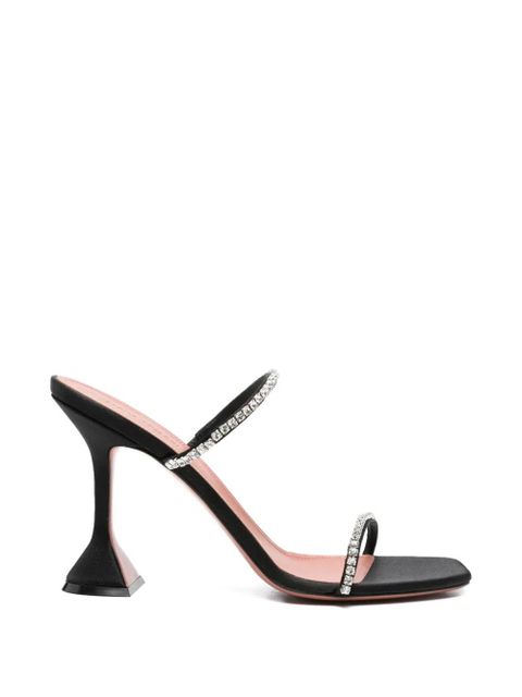 Amina Muaddi Gilda crystal-embellishment sandals - Black - zdjęcie produktu nr 1