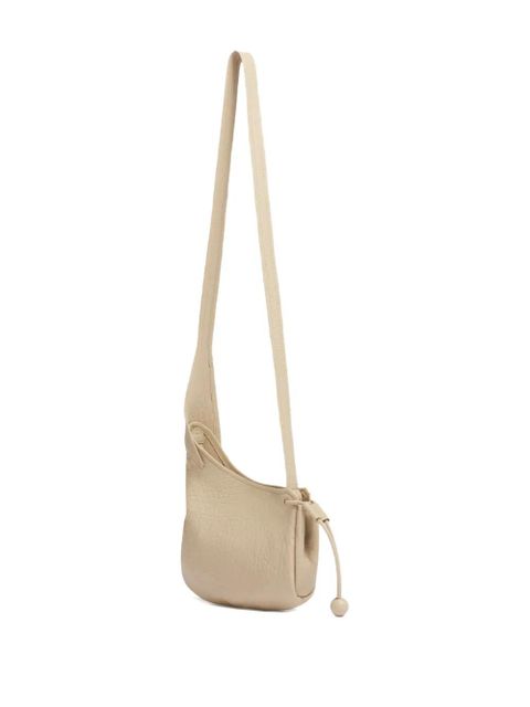 Marni leather drawcord crossbody bag - Neutrals