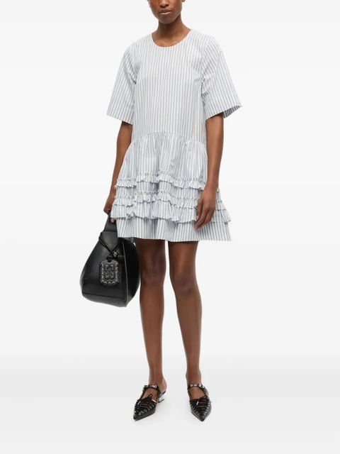 GANNI striped dress - White