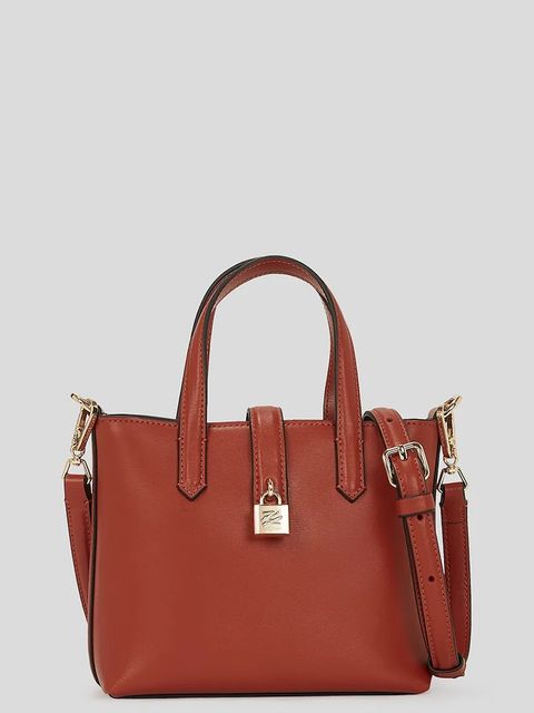 Karl Lagerfeld torebka skórzana K/AUTOGRAPH kolor czerwony A3W30151 - zdjęcie produktu nr 1