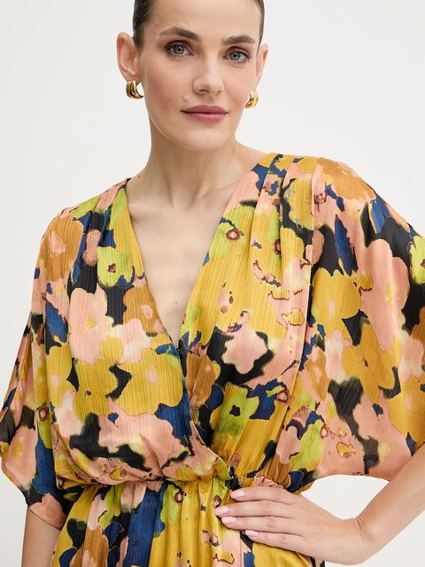 Morgan sukienka kolor żółty maxi rozkloszowana RGINO.F