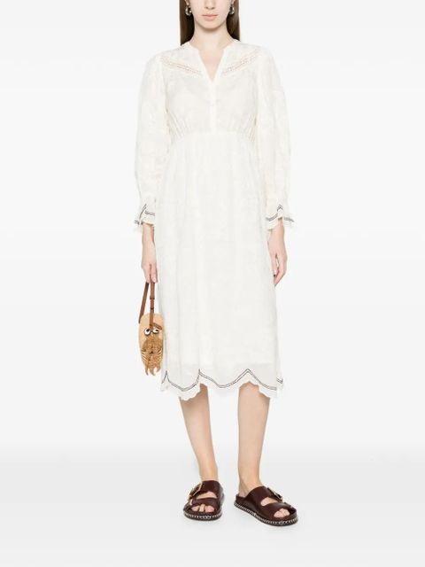 Ba&Sh Robe Prisco lace trim midi dress - White - zdjęcie produktu nr 2