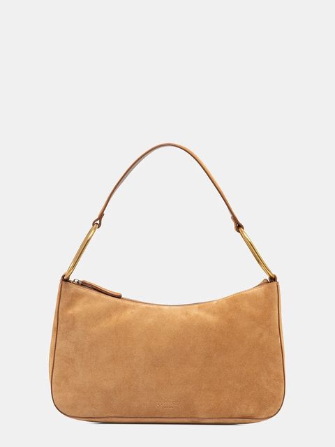 Twinset torebka zamszowa kolor brązowy 261TB7086 - zdjęcie produktu nr 1