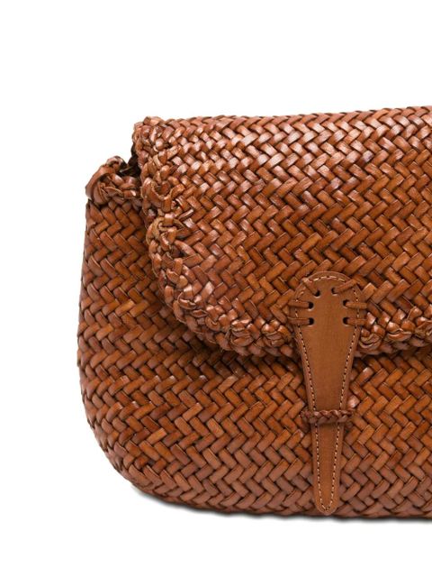 DRAGON DIFFUSION woven flap bag - Brown