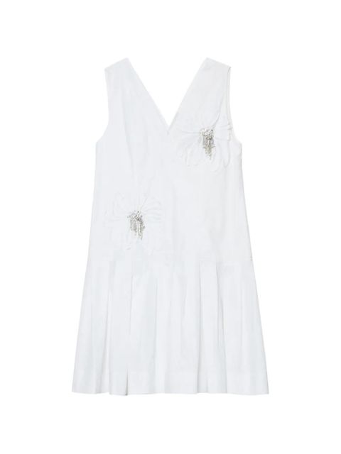 3.1 Phillip Lim floral appliqué V-neck mini dress - White - zdjęcie produktu nr 1