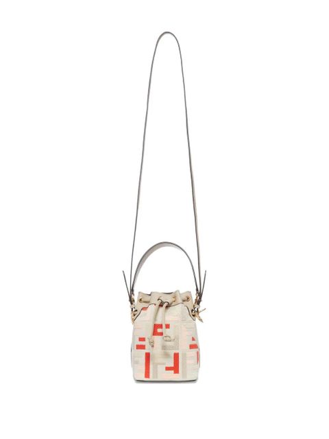 FENDI mini Mon Tresor FF-jacquard bucket bag - Neutrals - zdjęcie produktu nr 2