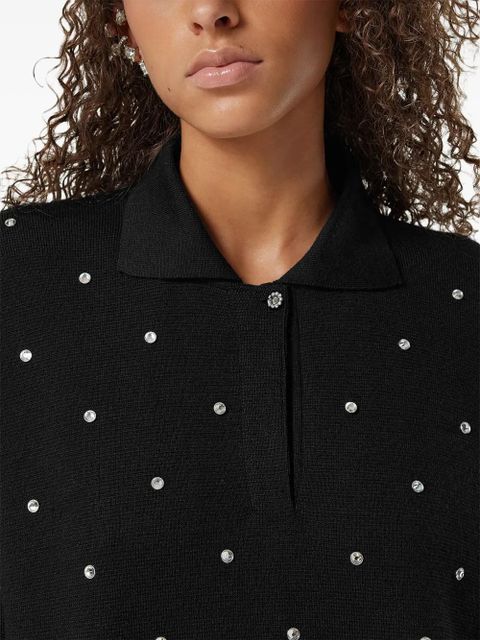 Versace Cielo Stellato polo sweater - Black